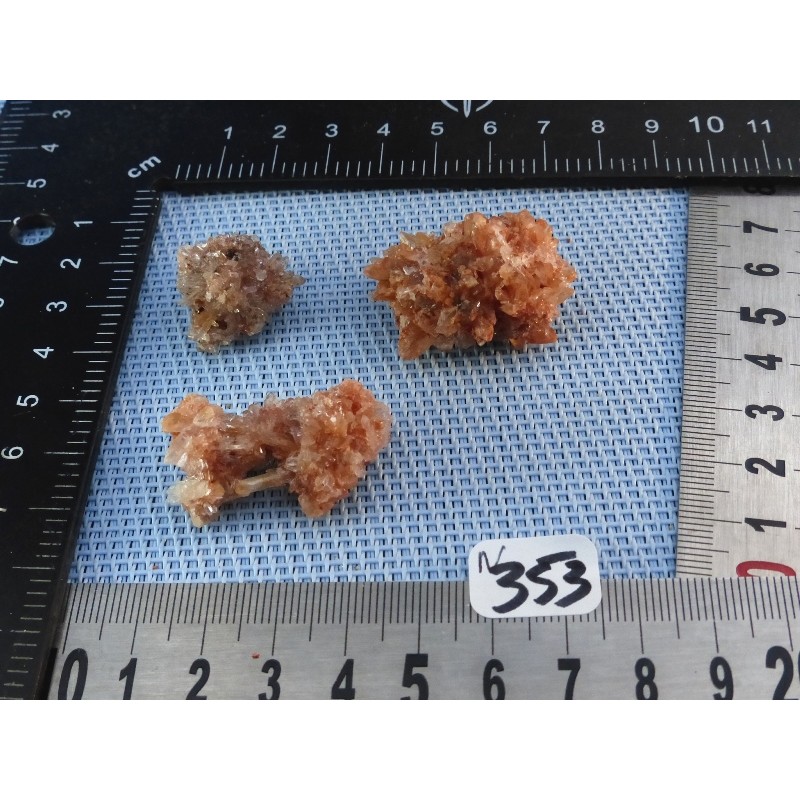 Creedite Lot de 3 Pierres Brutes 25gr50